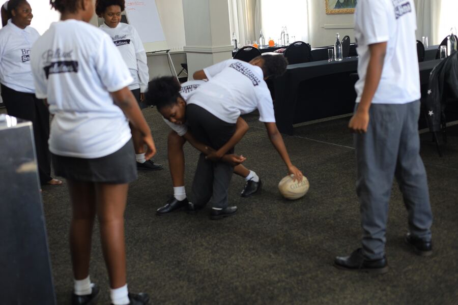 Learners taking part in a group activity